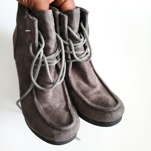 Nine West nicholson wedge lace up booties - Picture 2 of 11